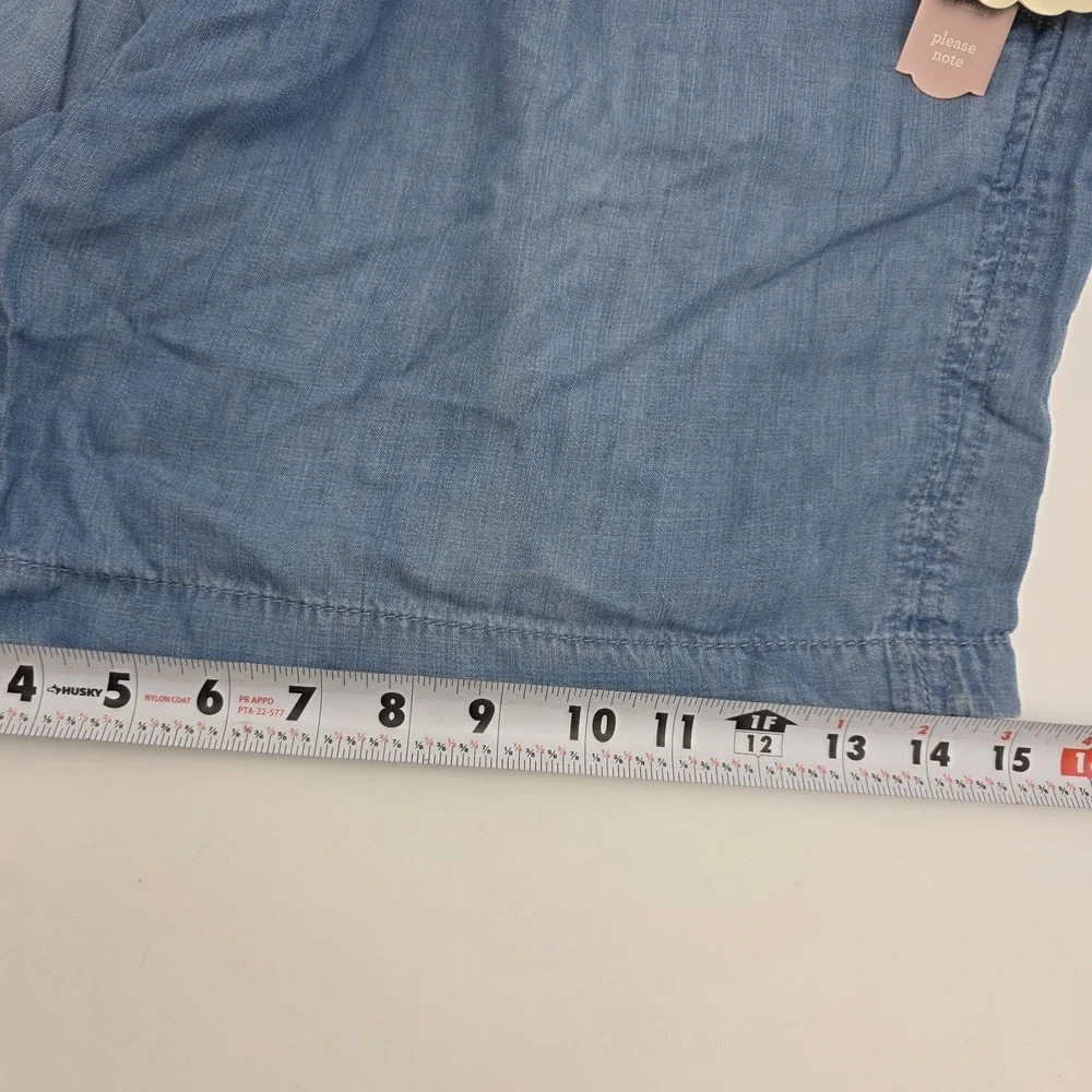 Knox Rose Chambray Shorts Women's Size XXL Blue Denim Elastic‎ Waist Stretch NWT